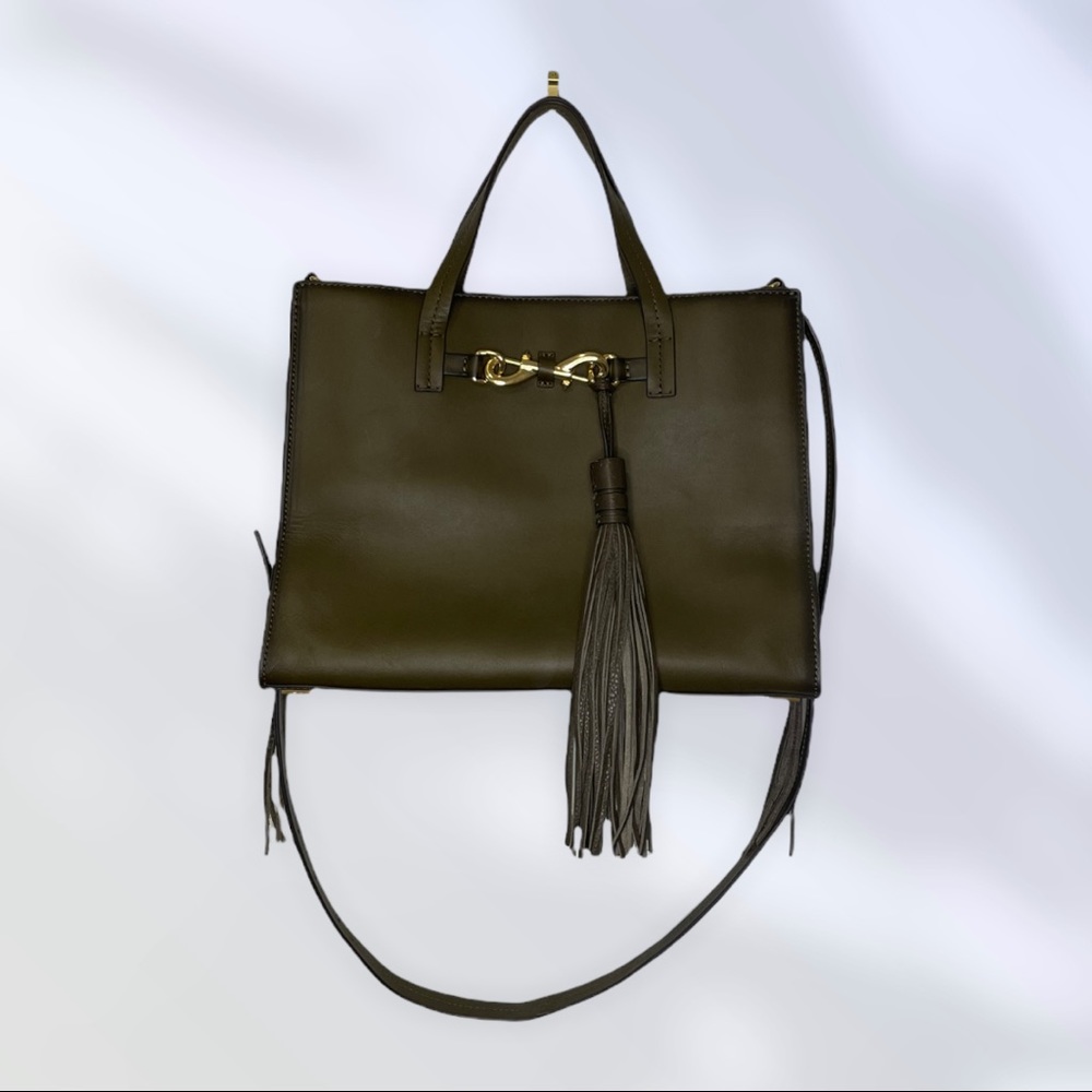 Rebecca Minkoff Tassle Olive Leather Crossbody